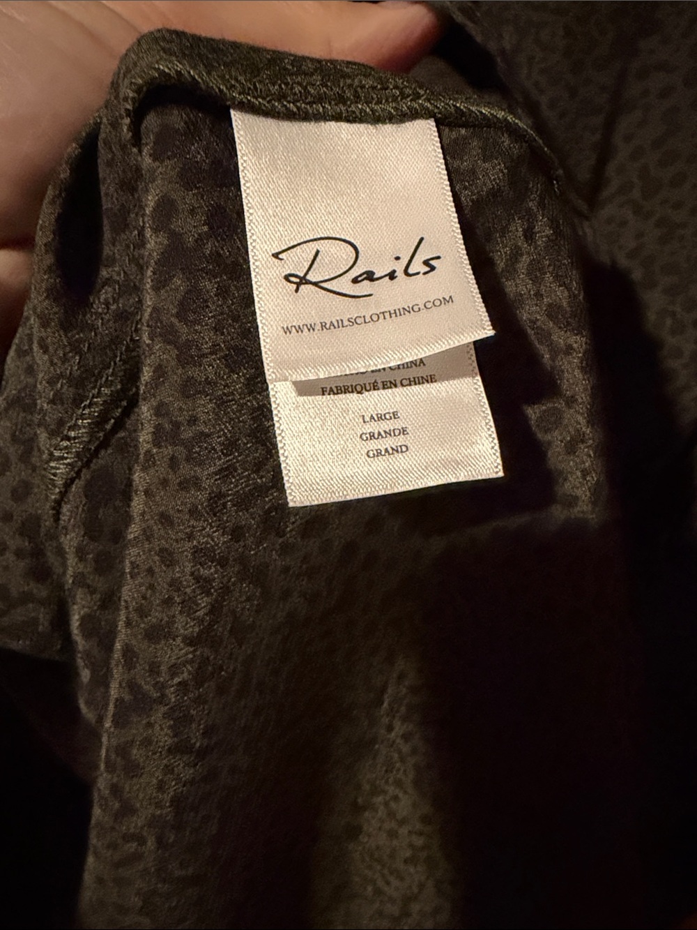 Rails Olive Green Long Sleeve Tiered Ruffle Dress - Picture 3 of 7